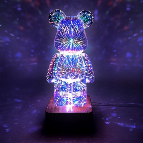 레토GMS LED 3D 불꽃놀이 곰돌이 무드등_이미지