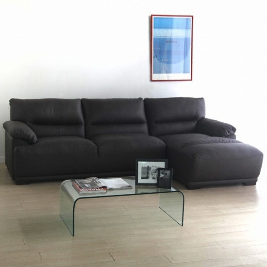 올리브데코 제니스 천연가죽 카우치 소파 (3인용+카우치)_이미지