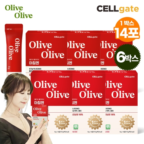 셀게이트 올리브 올라이브 스페인 엑스트라버진 스틱형 올리브오일 112g(8gx14포) (6개)