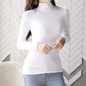  셀러허브 패션 OF45L2SQ 여성 데일리 기모 슬림핏 목폴라티