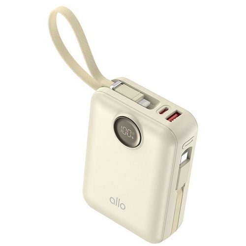 알로코리아 듀얼 케이블 일체형 보조배터리 2008PD 20000mAh_이미지