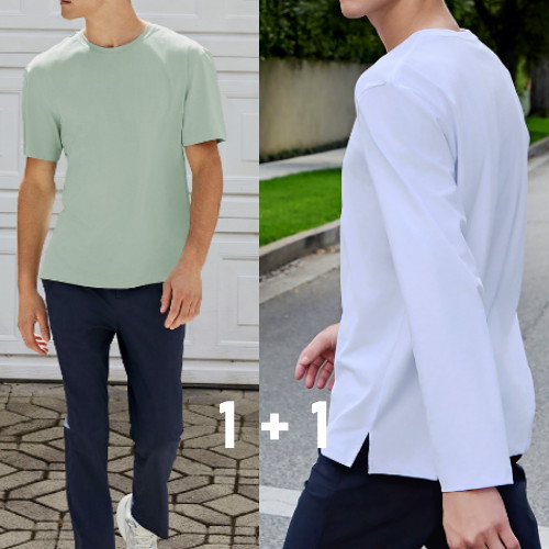 젝시믹스 데일리 에코티브 티셔츠 2팩 XT2193G_XT2192G_이미지