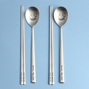 인스푼 브라보 마이 라이프 어른 수저 세트 막내 2세트 숟가락 + 젓가락_이미지