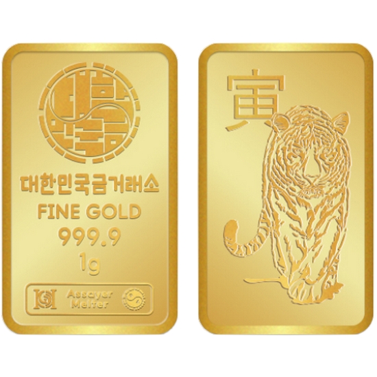 대한민국금거래소 호랑이 골드바 1g_이미지