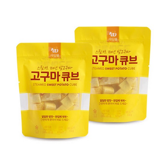 아임웰 스팀으로 쪄낸 밤고구마 고구마큐브 100g (50개)