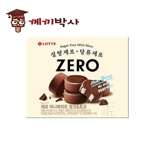 롯데제과 제로 미니바이트 밀크앤초코 380ml (6개)_이미지