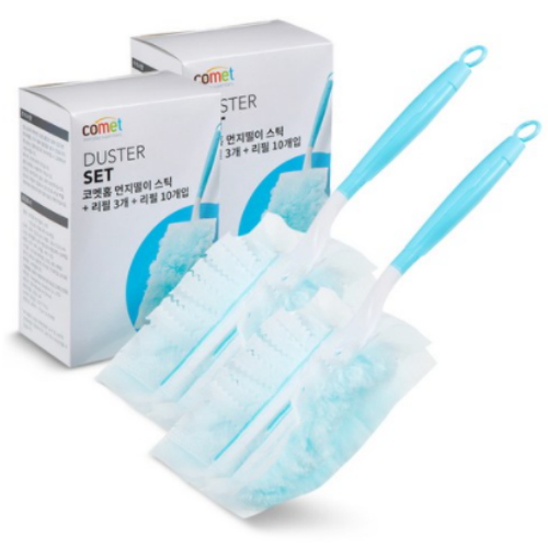 쿠팡 코멧 ㅤ홈 먼지떨이 스틱 + 리필 13개입 (2세트)_이미지