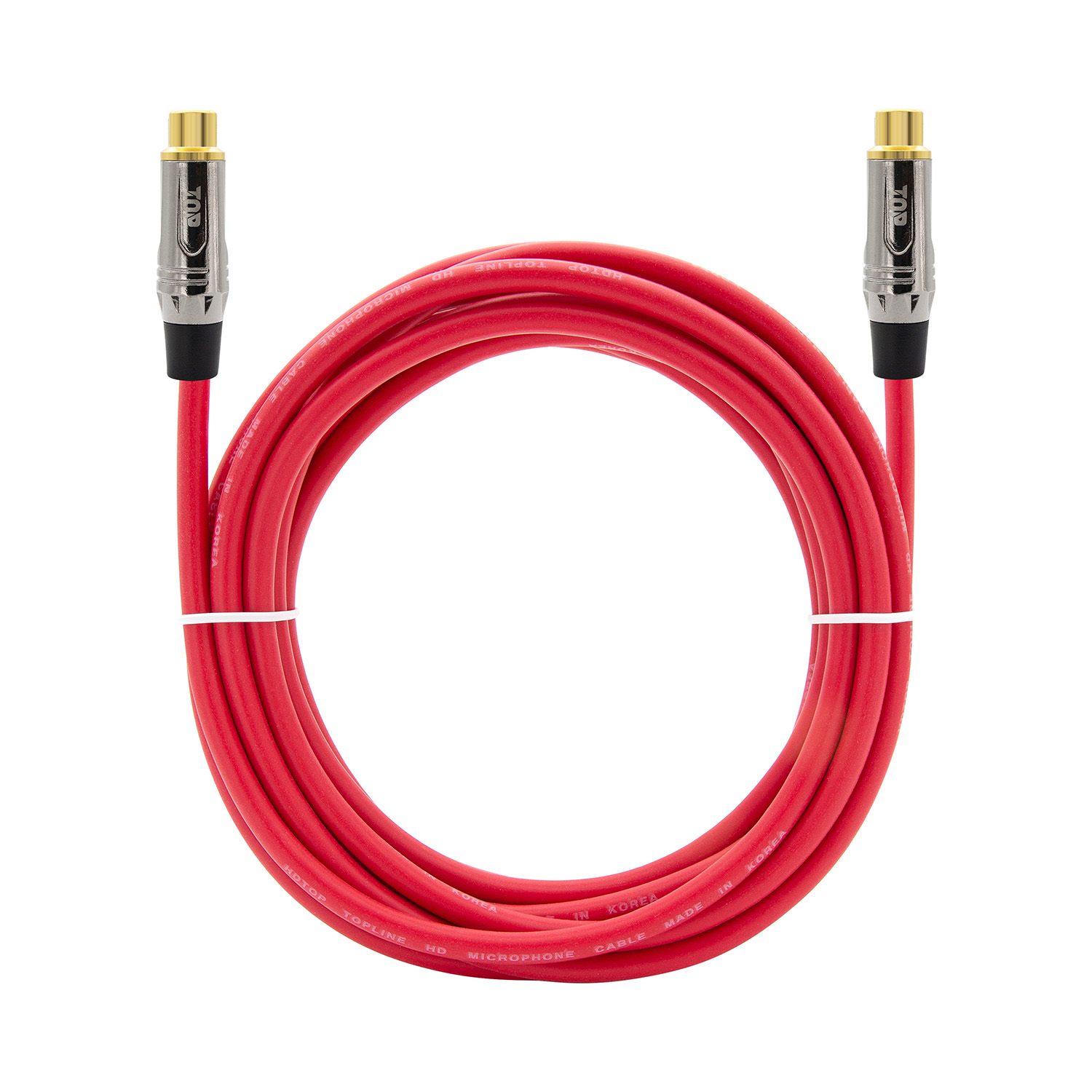 탑라인에이치디 HDTOP 메탈 RCA 암 to 암 연장 케이블 레드 (0.5m, HT-TP4576)_이미지
