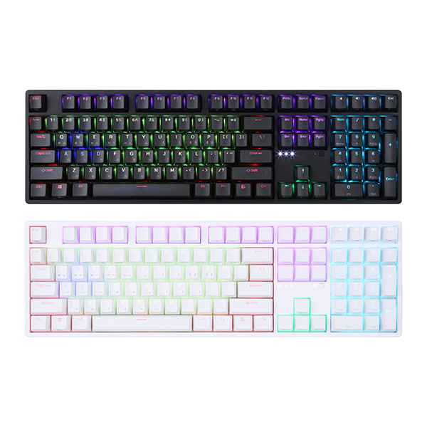 앱코 HACKER KN10 PBT RGB 무접점 블랙 (55g)_이미지