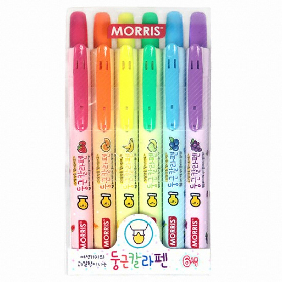 모리스 둥근 칼라펜 세트 (6색)