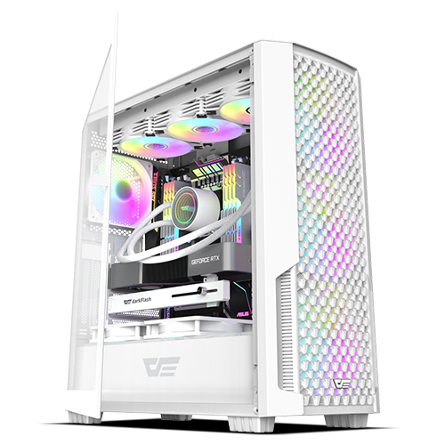 darkFlash DF2100 MESH RGB 강화유리 (화이트)_이미지