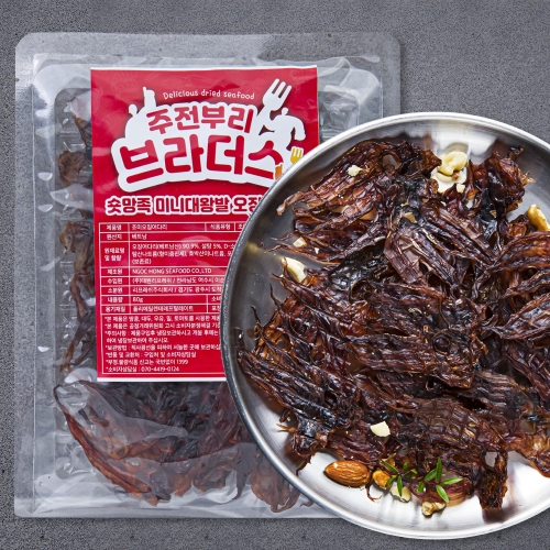 주전부리 브라더스 숏망족 미니대왕발 오징어다리 80g 1개_이미지
