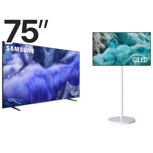 삼성전자 QLED KQ75QFE1AFXKR + KQ43QF7AAFXKR 무빙스타일 (스탠드, TV+TV)_이미지
