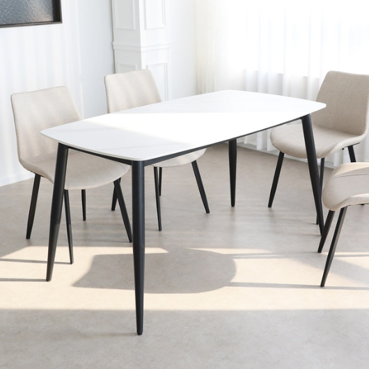 린백토리 누벨 12T 포세린 통세라믹 라운드 식탁 1400 (의자별도)_이미지