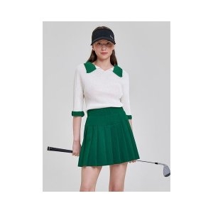 플레이블 P_LABEL 카라배색 홀가먼트 니트 MK3AP400_이미지