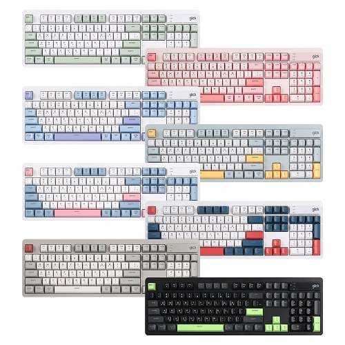 지클릭커 OFFICEPRO WK50 사일런스 M RGB 무소음 방수 무선 블루투스 104 (Retro)