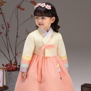 더예한복 QT812-다은살구 여아 아동한복_이미지