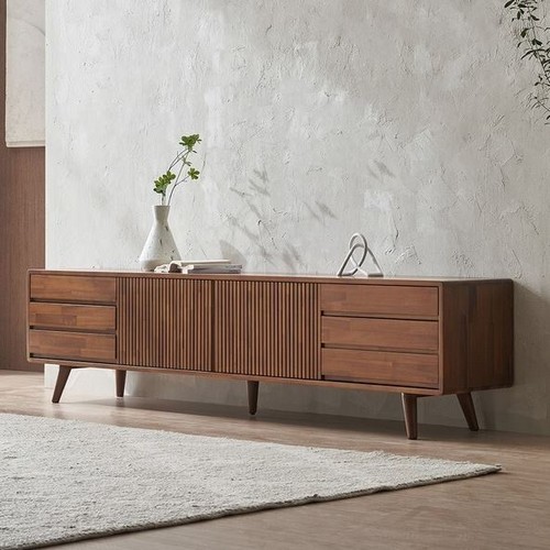 핀란디아 아브릴 원목 낮은 거실장 2000_이미지