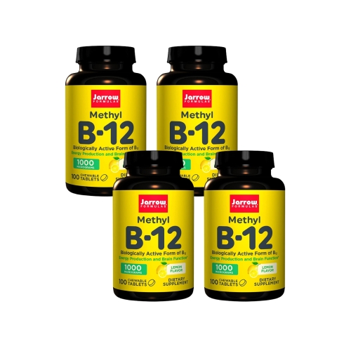 자로우포뮬러스 메틸 B-12 레몬 1000mg 츄어블 100캡슐 (4개)_이미지