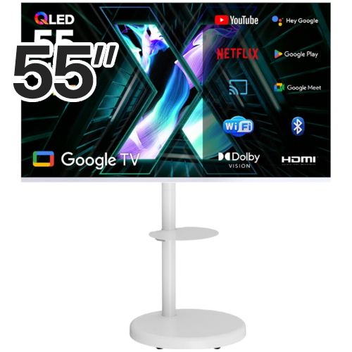 이노스 X55 PRO 144Hz QLED TV 화이트 이동형 패키지