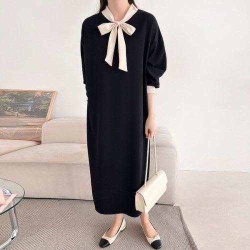 아이우먼 시리얼배색타이원피스 ART696M501 빅사이즈_이미지