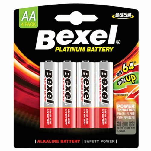 벡셀 플래티넘 알카라인 AA (4개)_이미지