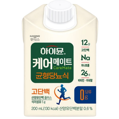일동후디스 하이뮨 케어메이트 균형당뇨식 200ml이미지입니다. 누르면 해당 게시물로 새창이동합니다.