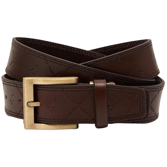 헤지스ACC 로고패턴 소가죽 벨트 HJBE2E013W3_이미지