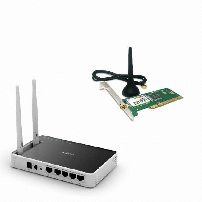 EFM ipTIME N604 공유기 패키지 (+ N100P PCI 무선랜카드)_이미지