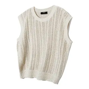 트릴리온 조끼 베스트 와플 펀칭 니트 LIGHT BEIGE 222802 L