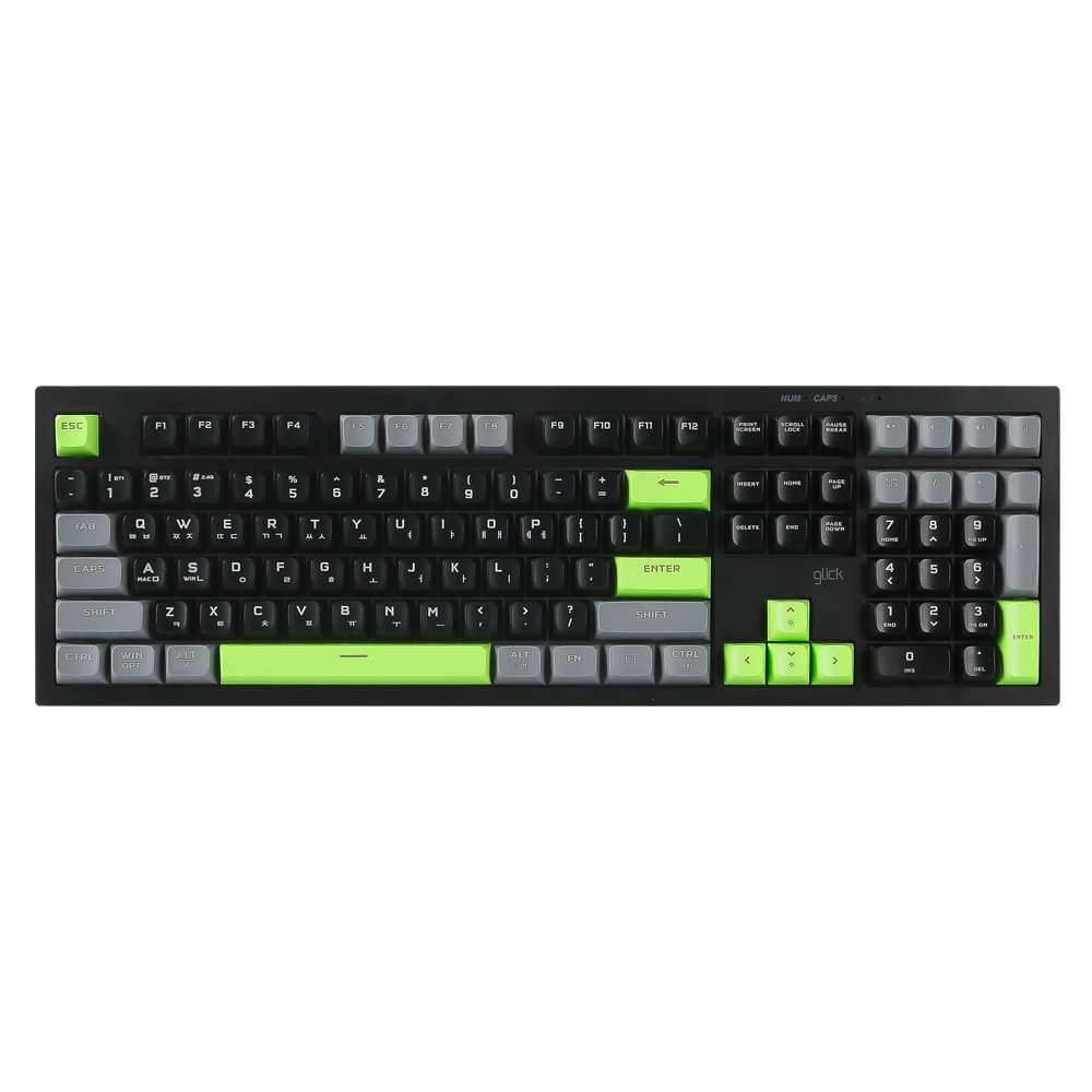 지클릭커 OFFICEPRO WK50 사일런스 M RGB 무소음 방수 무선 블루투스 108 (Poker Green)_이미지