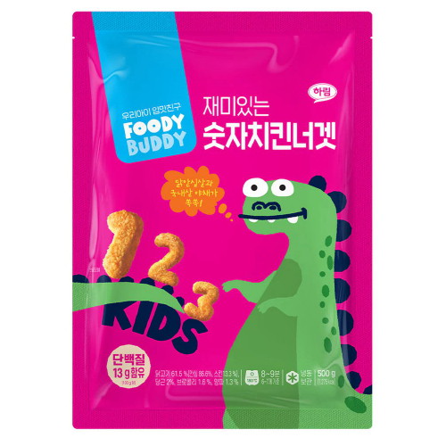하림 푸디버디 재미있는 숫자치킨너겟 500g (1개)