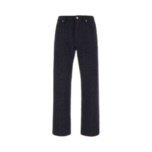 ��� Embroidered cotton blend pant FLP302AVY8 F1UCL 16JP1