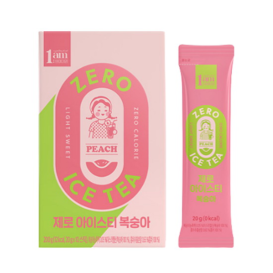 1AM 제로 아이스티 복숭아 20g 10포 8box_이미지