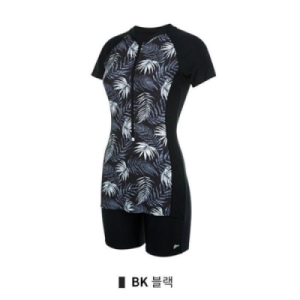 레노마 수영복 수영복 HC04 여성 트로피컬 반팔 집업 반신수영복 LS2E875 BK 19371565 573602_19371565