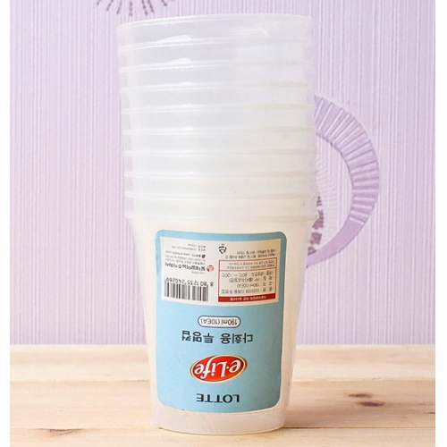 롯데알미늄 롯데 다회용 투명컵 190ml (10개)