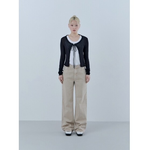 게스 VIP 여성 칼라 와이드 팬츠 OQ2W5135