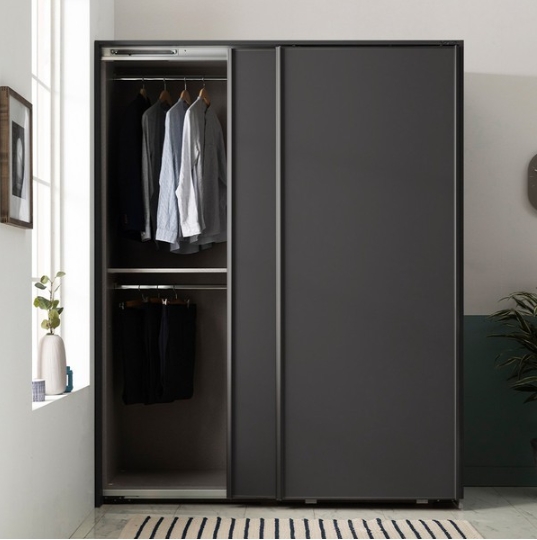 파란들 리홈 베이직 선반형 슬라이딩 옷장 (166cm)