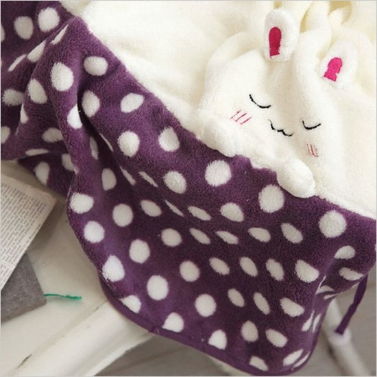 라임라잇 토끼아이보리 무릎담요 (75x103cm)_이미지