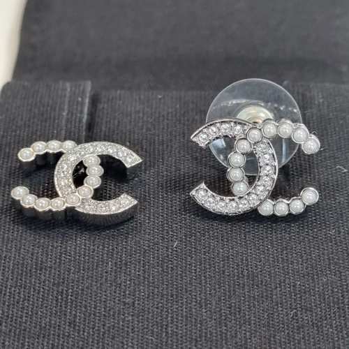샤넬 CC로고 펄 크리스탈 귀걸이 실버 ABD478_이미지