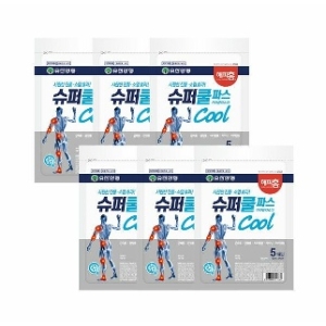 서흥 유한양행 해피홈 슈퍼 쿨 파스 6개_이미지