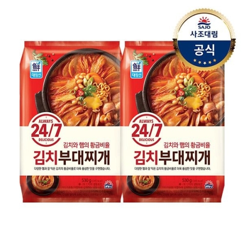 사조대림 24/7 김치 부대찌개 530g_이미지