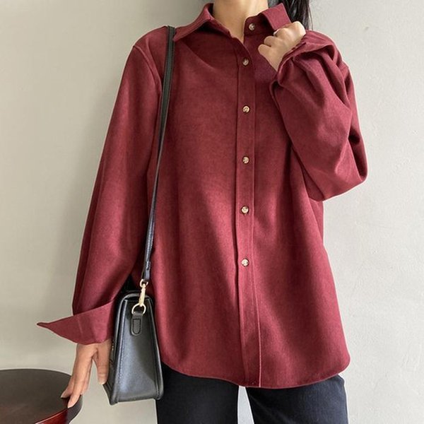 더블디 베이직 루즈핏 코듀로이 여성 셔츠 남방 LK-S007 10338186A_이미지