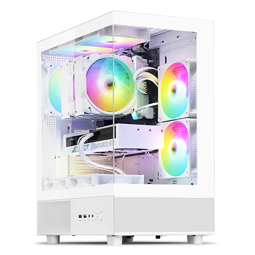 darkFlash DB330X RGB 강화유리 (화이트)_이미지