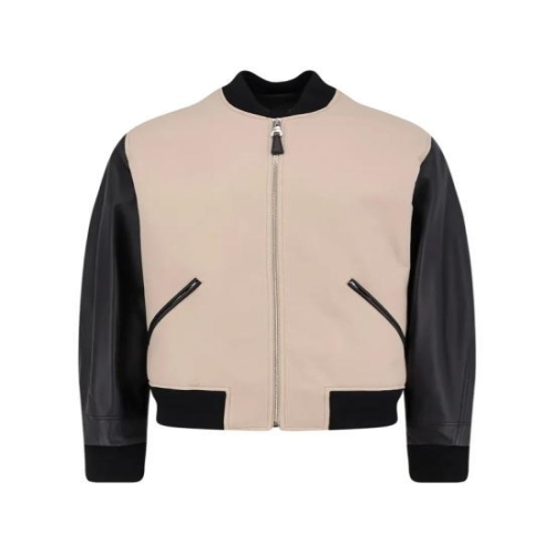  지방시 남성 자켓 코튼 위드 레더 슬리브 BM01DZ6Y45 007 BLACK/BEIGE /12