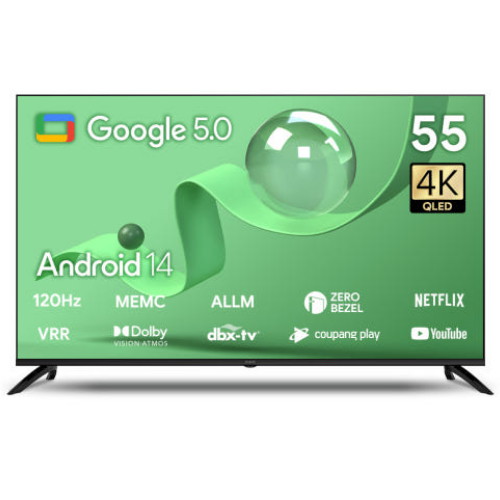 더함 우버 AMG 스마트 55 QLED 120HZ 돌비 AI 구글 5.0 리퍼비시 (스탠드)_이미지