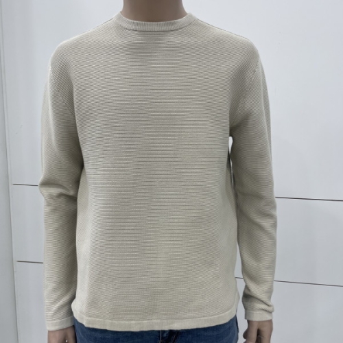 닉스 유니 C100 립조직 라운드넥 스웨터 12GG FNQRCWR702PBEL_이미지