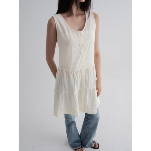 삼성물산 에잇세컨즈 355771LY70 핀턱 미니 원피스 아이보리_이미지