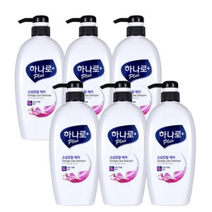 애경 하나로 플러스 손상모발 케어 샴푸 680ml (6개)_이미지