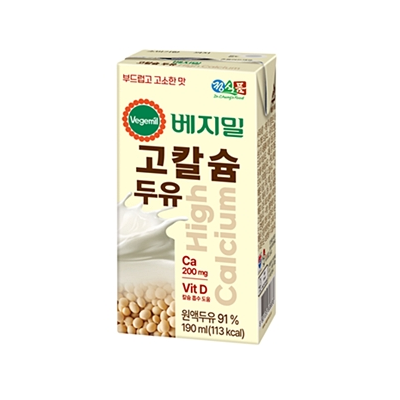 정식품 베지밀 고칼슘 두유 190ml (48개)_이미지